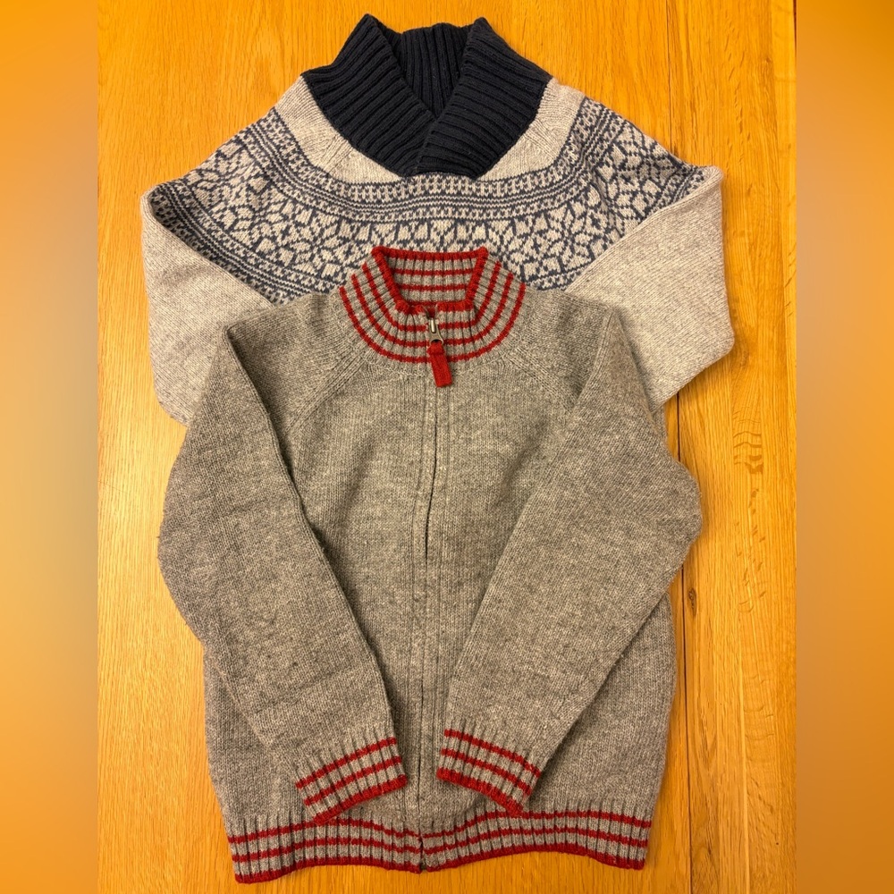Fall Ready - 2 Cute Little White Company Sweaters, size 4-5 years